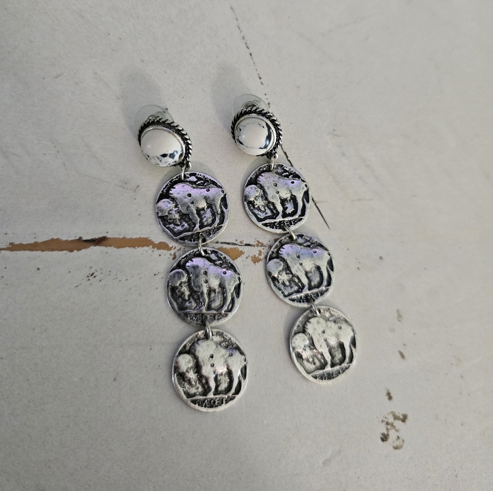 Buffalo Nickle Replica EarringsBuffalo Nickle Replica Earrings